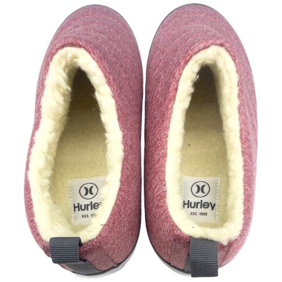 New Hurley Womens ARLO PUFF Clog Pink Slip On Loafers Casual Shoes Size 9 or 10 - Picture 6 of 7